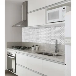 House Of Mosaics White Mini Metro Mosaic Tile - 296 X 296mm