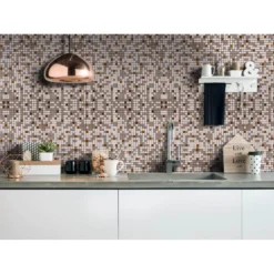 House Of Mosaics Riyadh Bronze Mosaic Tile (Self-Adhesive) - 305 X 305mm