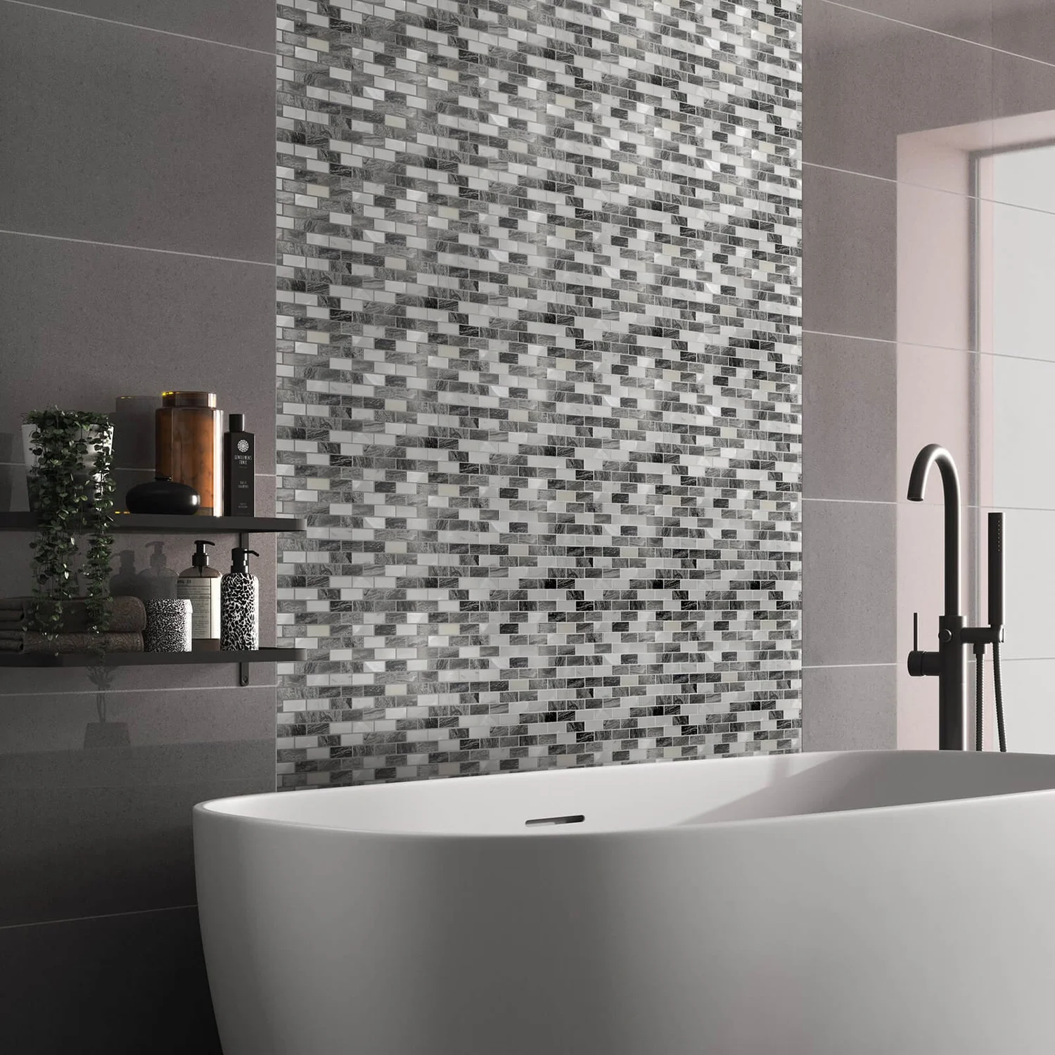 House Of Mosaics Marble Luxe Mosaic Tile Sheet 4 House Of Mosaics Marble Luxe Mosaic Tile Sheet - Image 2