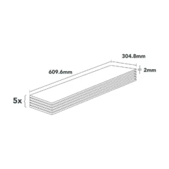 Plancs White Marble Self-Adhesive Vinyl Floor Tile - 5pc Pack Covers 0.93sqm -Flooring Store 12968592 1604946463385737