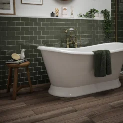 Country Living Artisan Moss Green Ceramic Wall Tile 75 X 150mm - 0.5sqm Pack -Flooring Store 13220561 1404909608188466