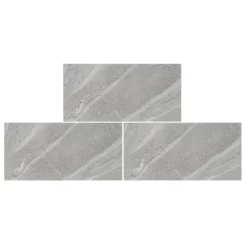 Sandwaves Gloss Light Grey Porcelain Wall & Floor Tile 300 X 600mm - 0.9sqm Pack -Flooring Store 13220571 1904916351304765