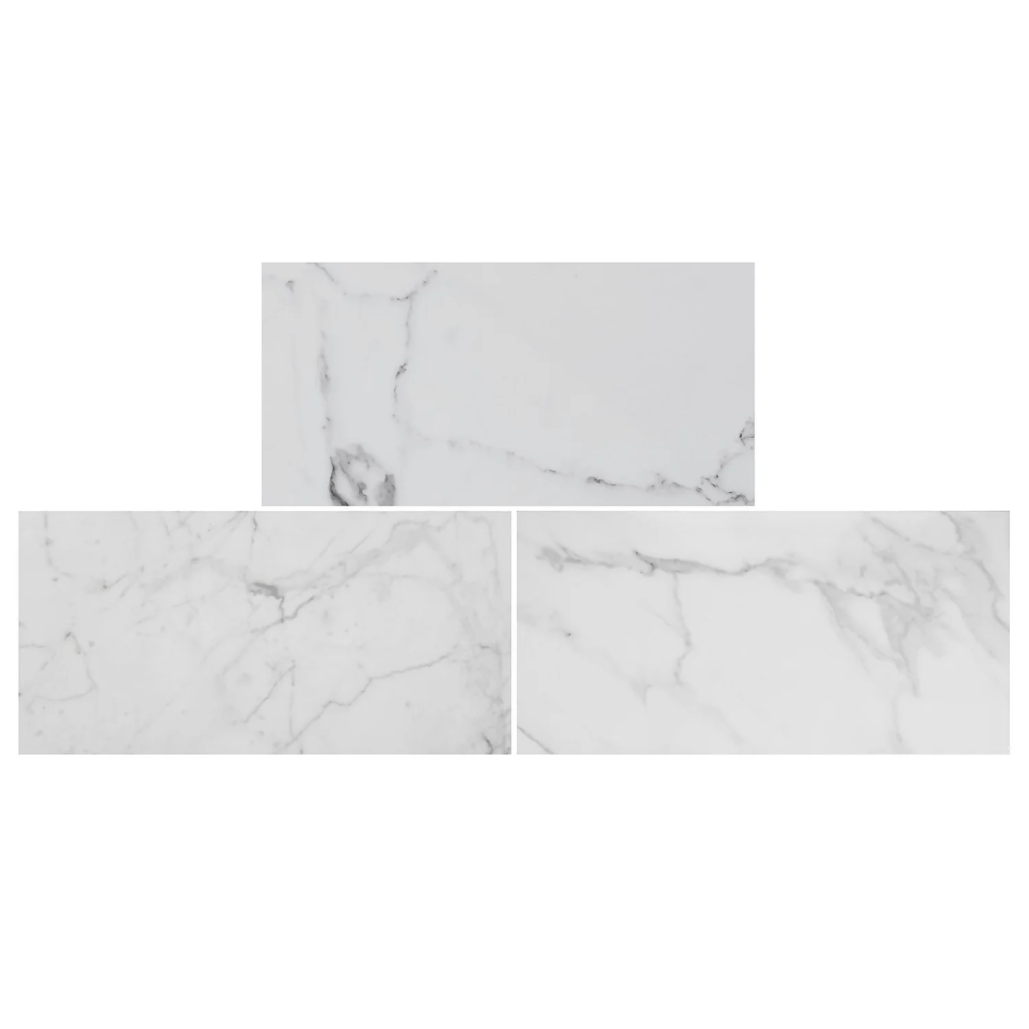 Calacatta Gloss Marble Effect Porcelain Wall & Floor Tile 315 X 615mm - 1.16sqm Pack 5 Calacatta Gloss Marble Effect Porcelain Wall & Floor Tile 315 X 615mm - 1.16sqm Pack - Image 3