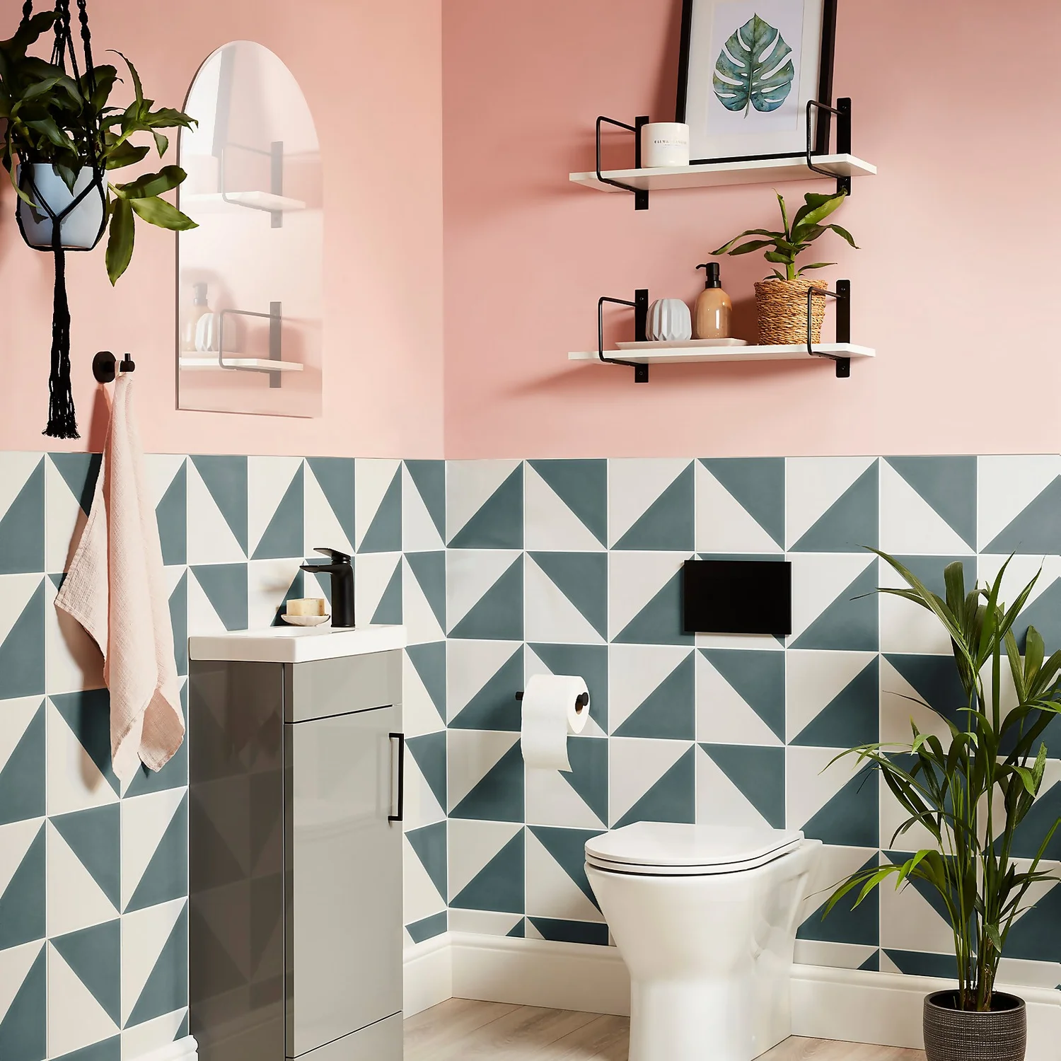 House Beautiful Cube Fern Porcelain Wall & Floor Tile 200 X 200mm - 0.52sqm Pack 7 House Beautiful Cube Fern Porcelain Wall & Floor Tile 200 X 200mm - 0.52sqm Pack - Image 5