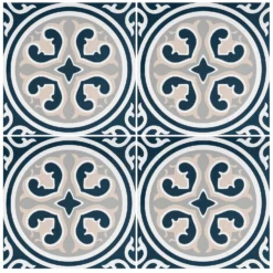 Fiore Vintage Floral Porcelain Wall & Floor Tile 200 X 200mm - 0.52sqm Pack -Flooring Store 13220600 2754916348675046