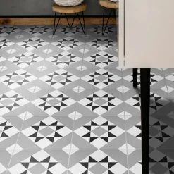 Flooring Store 39 Fiore Diamond Black Porcelain Wall & Floor Tile 200 X 200mm - 0.52sqm Pack