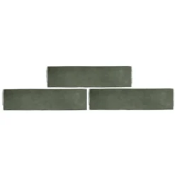 Country Living Artisan Moss Green Ceramic Wall Tile 75 X 300mm - 0.5sqm Pack -Flooring Store 13433220 1824916414534970