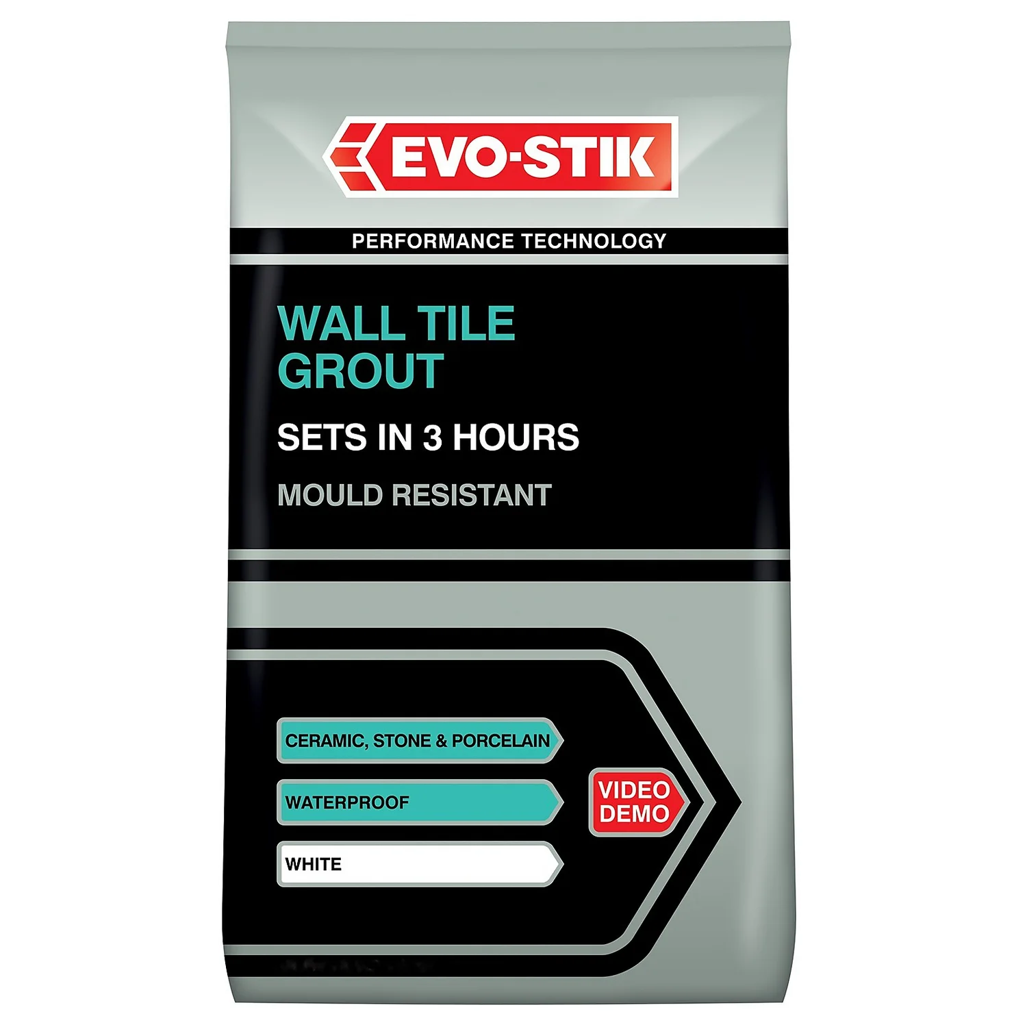 EVO-STIK Wall Tile Mould Resistant Grout 500g 3 EVO-STIK Wall Tile Mould Resistant Grout 500g