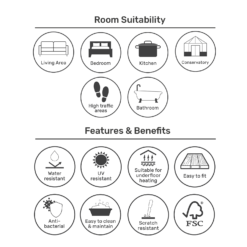 EGGER HOME Anthracite Slate Tile 8mm Aqua+ Laminate Flooring -Flooring Store 13999106 5705014868287242