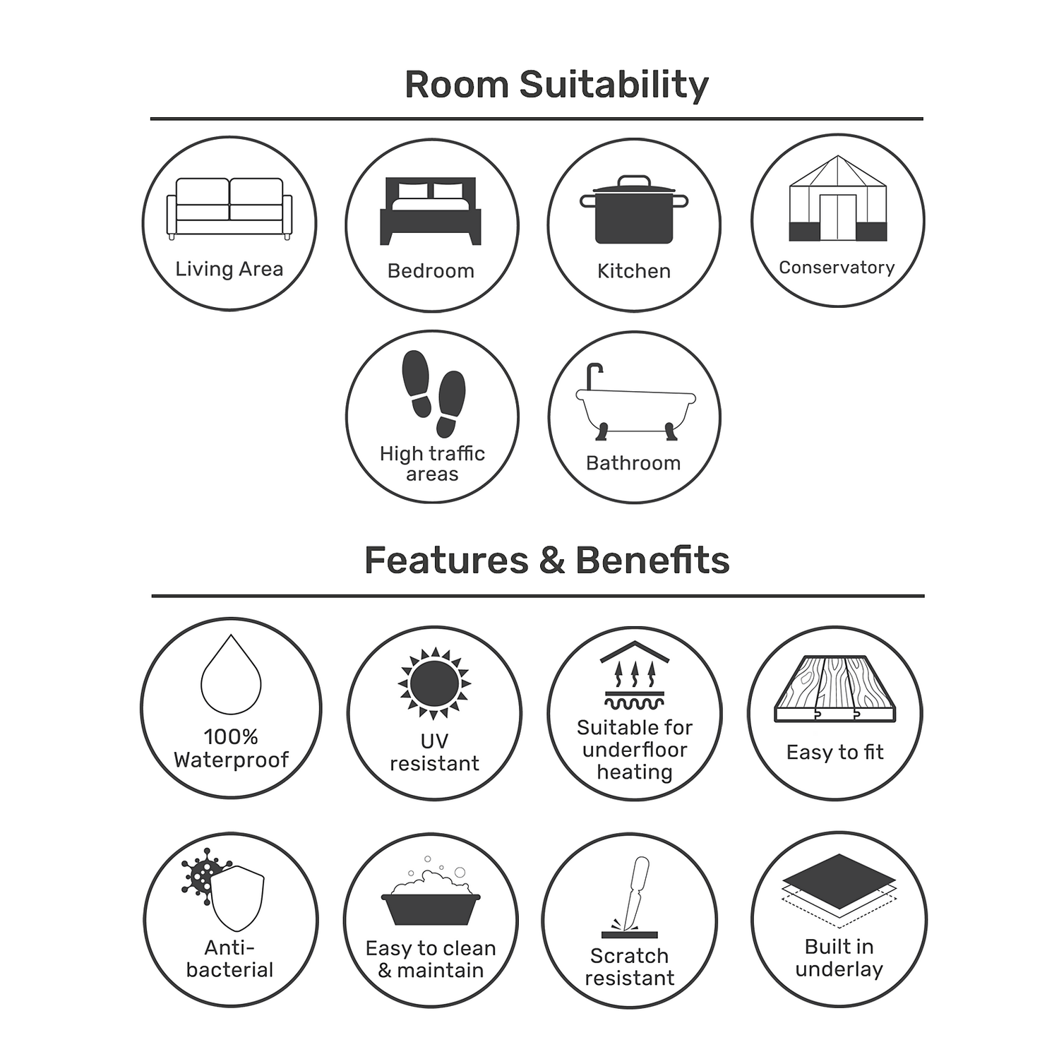 None Rigid Core Luxury Vinyl Flooring - Natural Oak Effect 8 None Rigid Core Luxury Vinyl Flooring - Natural Oak Effect - Image 6