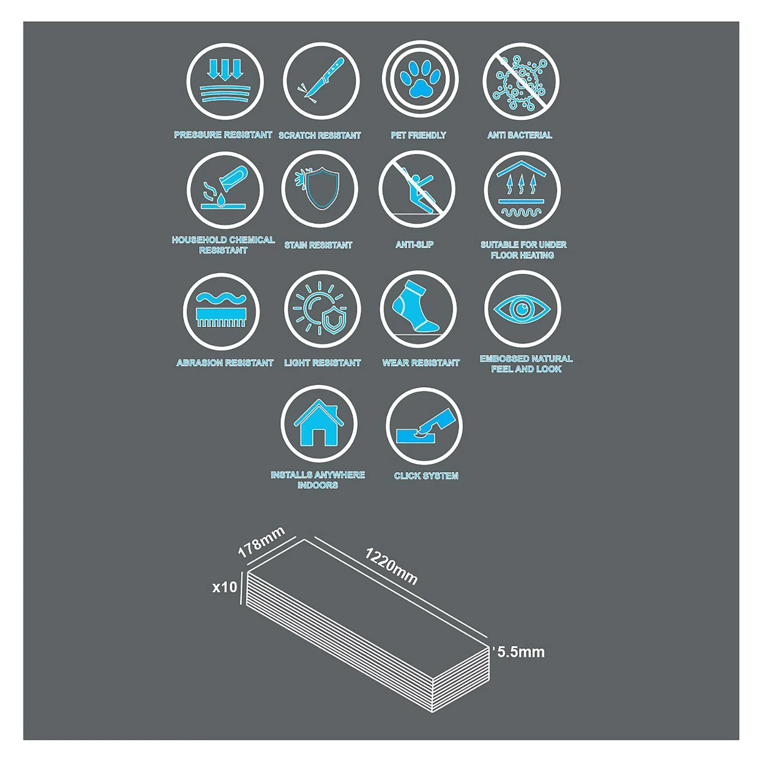 None Rigid Core Luxury Vinyl Flooring - Natural Oak Effect 5 None Rigid Core Luxury Vinyl Flooring - Natural Oak Effect - Image 3