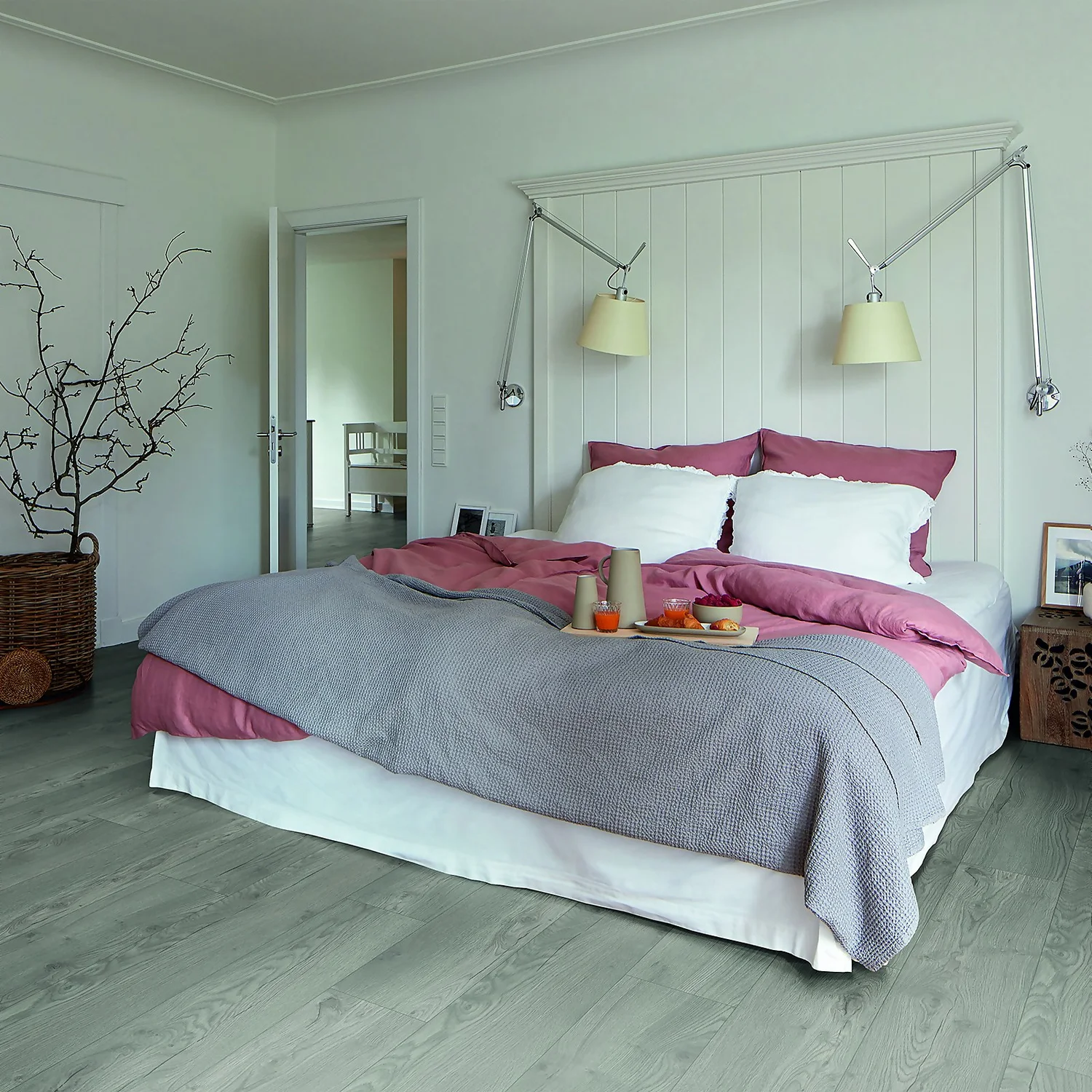 EGGER HOME Grey Portland Oak 12mm Laminate Flooring Sample 3 EGGER HOME Grey Portland Oak 12mm Laminate Flooring Sample